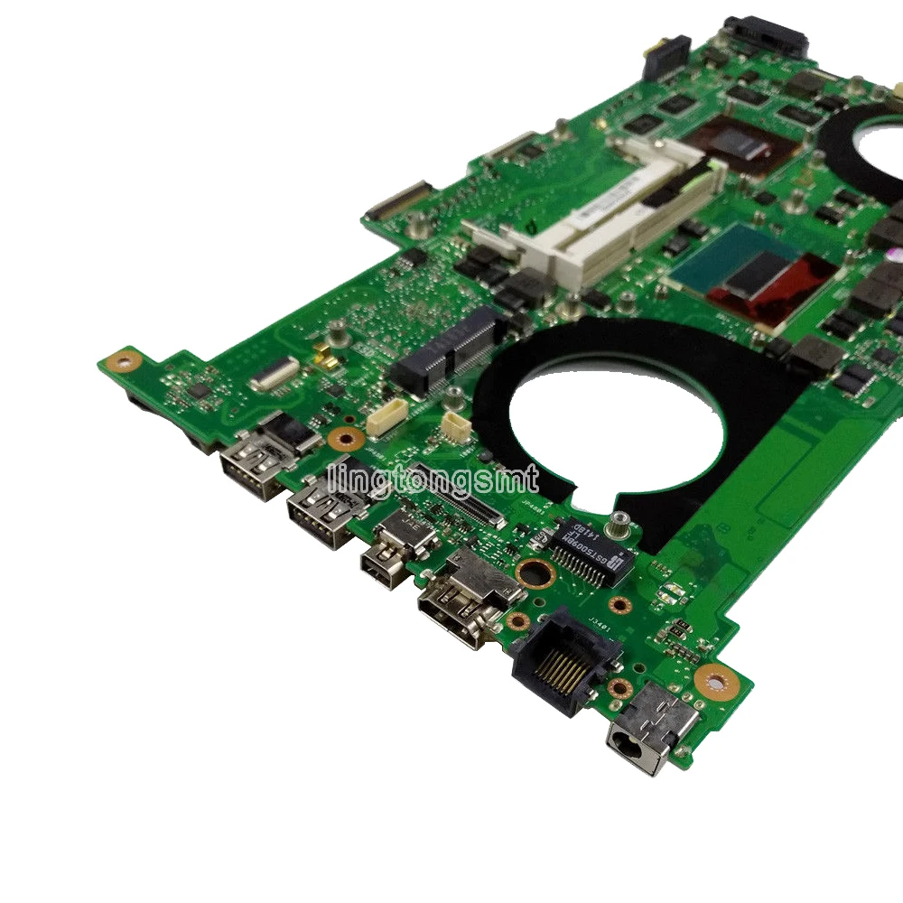 

N750JK Laptop motherboard Mainboard For Asus N750JK N750JV N750J Laptop motherboard HM86 REV3.0 I7-4710HQ CPU GTX850M 2GB