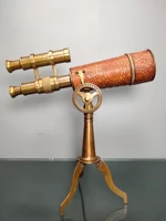 11chinese temple collection old bronze cowhide tripod binocular high power telescope office ornaments town house exorcism