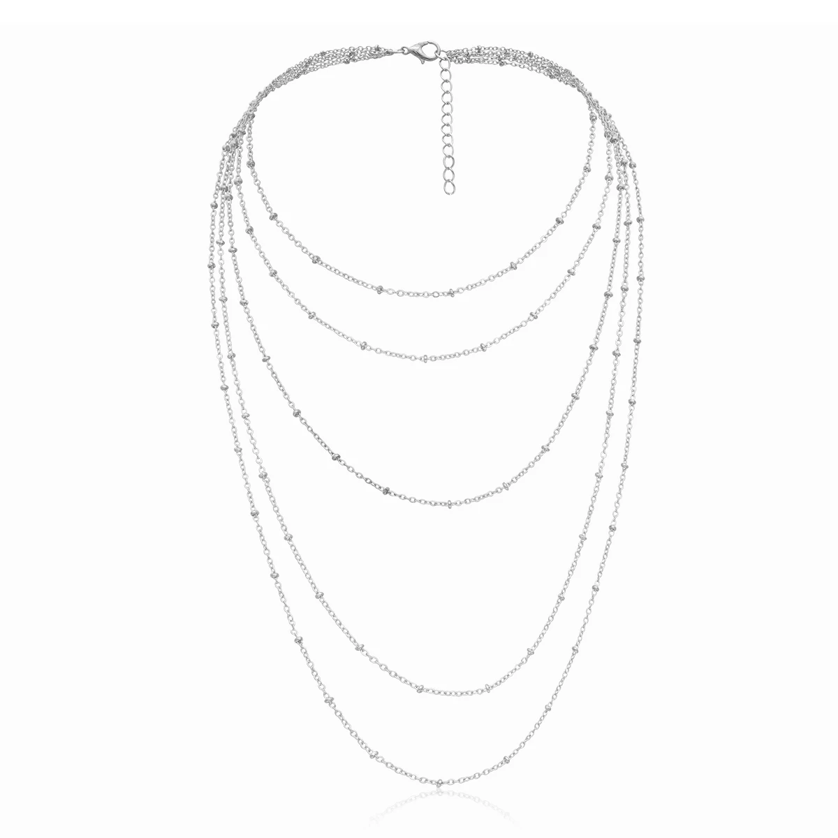 Женское богемное колье чокер Lacteo многослойное длинное ожерелье с имитацией