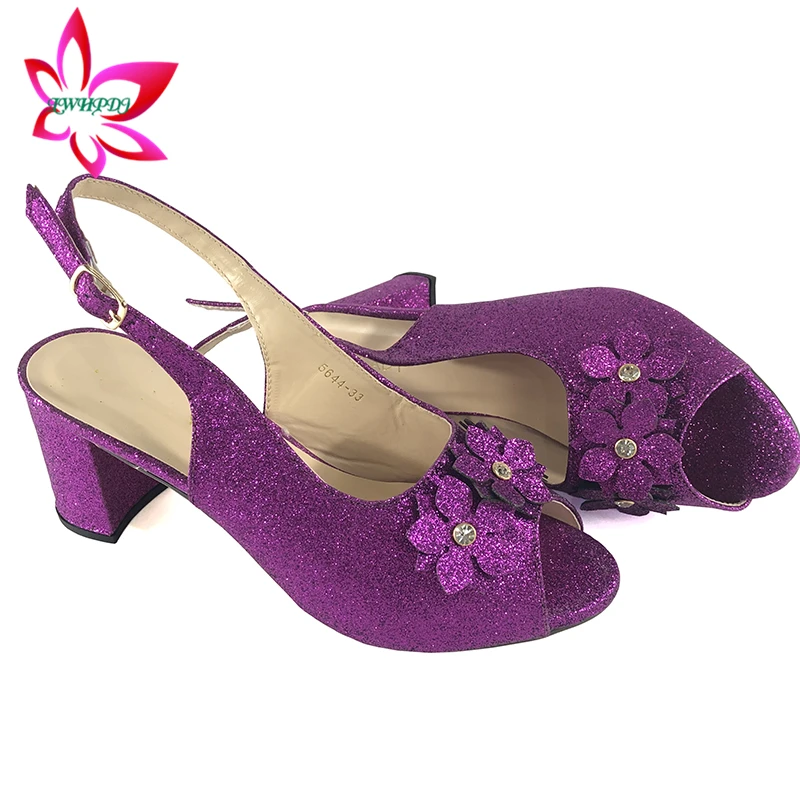Новое поступление Фиолетовые свадебные туфли для женщин Высококачественная