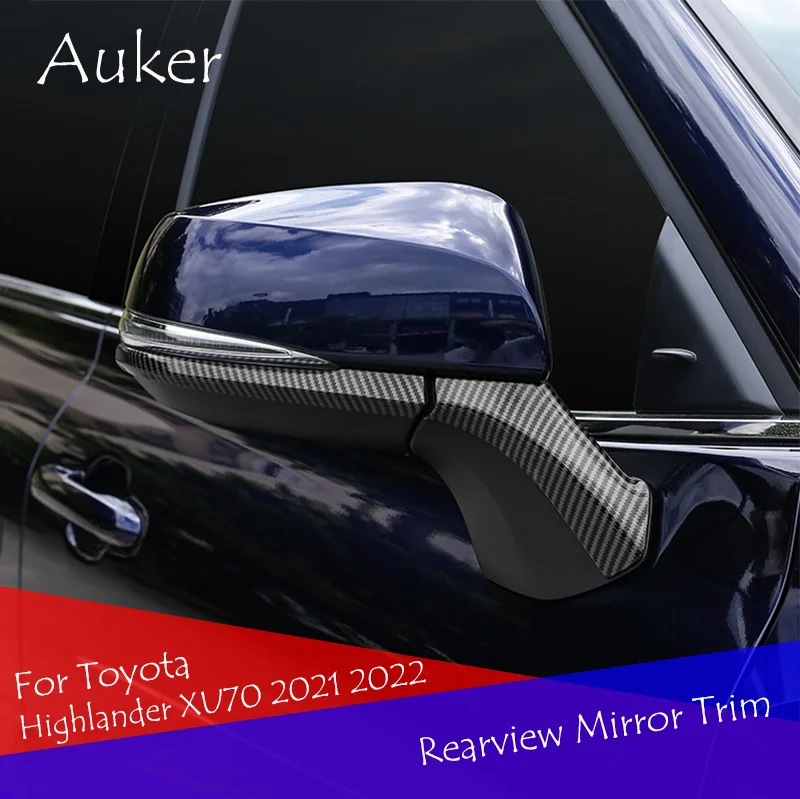 

Car Rear View Mirror Protective Trim Strips Cover Stickers Garnish For Toyota Highlander XU70 2021 2022