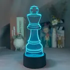 Международная Шахматная 3d-лампа, ночник, новинка, декоративный ночсветильник для спальни, прикроватный светильник, крутой подарок для детей