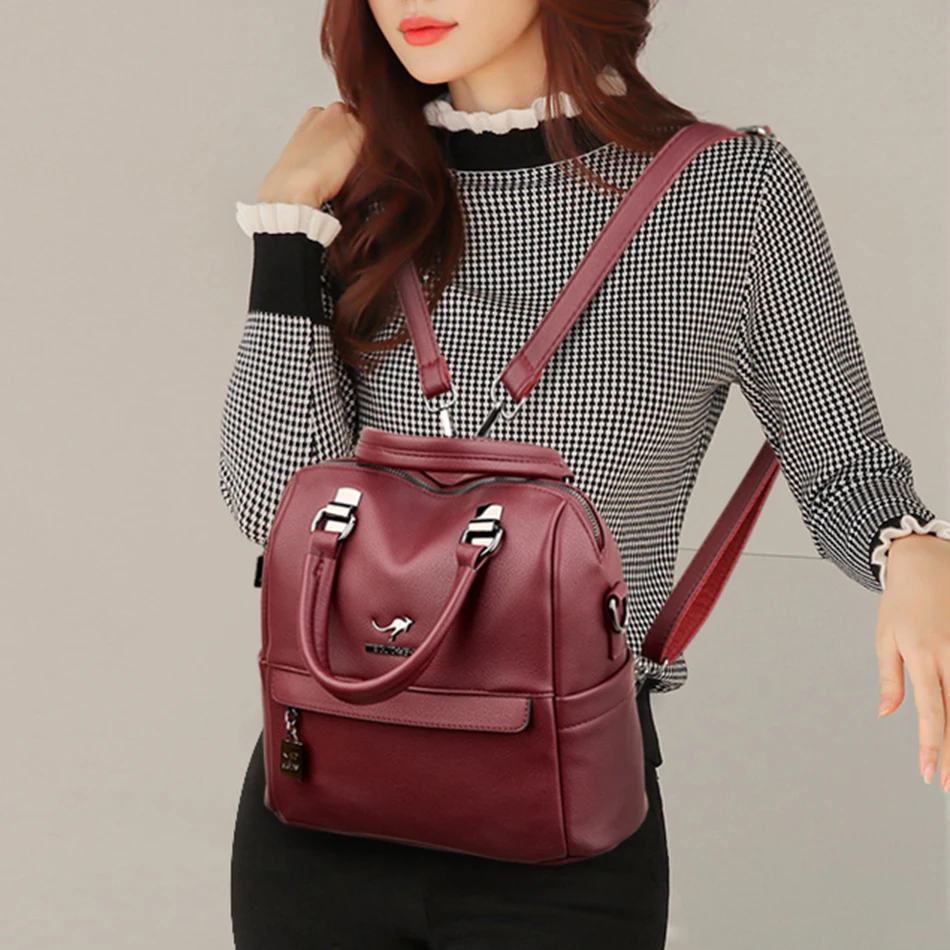 3 в 1 рюкзак 2021 дизайнерский женский высококачественные кожаные дорожные рюкзаки