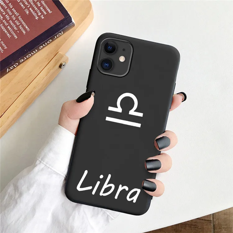 Funny 12 Zodiac Sign phone Case for IPhone X XR Xs Max 11 8 7 6 Plus 6S SE Soft Silicone Cover Coque Constellation | Мобильные