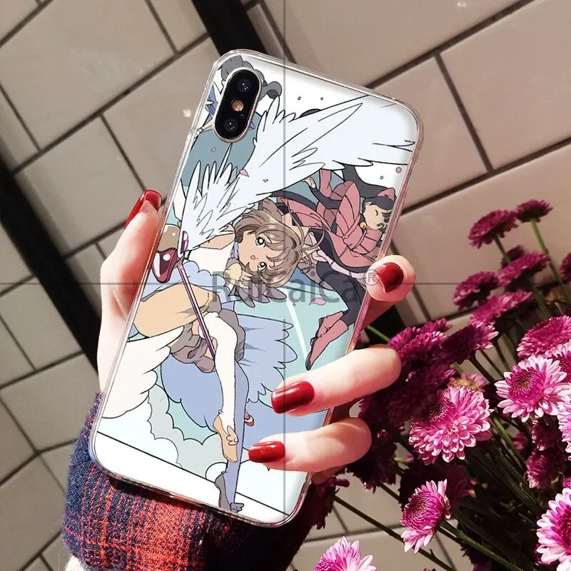 Ruicaica Cardcaptor Sakura милый аниме прозрачный мягкий чехол для телефона iPhone 6S 6plus 7 7plus 8 8Plus