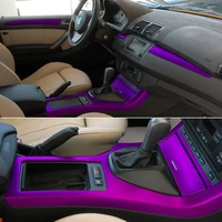 car styling 3d 5d carbon fiber car interior center console color change molding sticker decals for bmw x5 e53 1999 2006