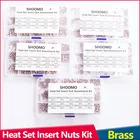 Набор нагревательных гаек из латуни двойная саржа с накатанной резьбой, набор вставок для 3d-печати, термоплавкая Пластиковая форма M2 M2, 5 M3 M4 M5 M6