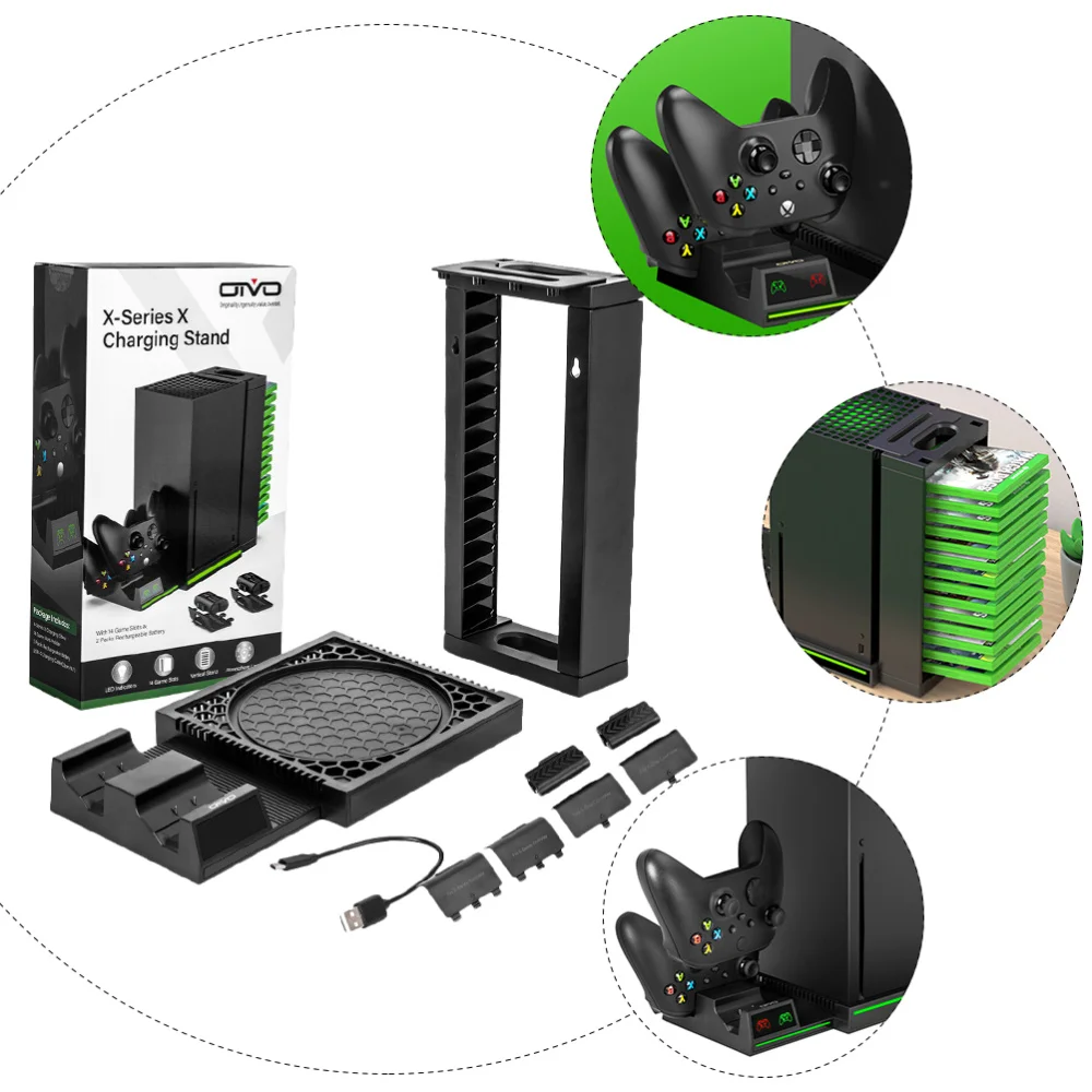 

Game Controller Charger Dock Compatible with Series X Game Disc Storage Holder