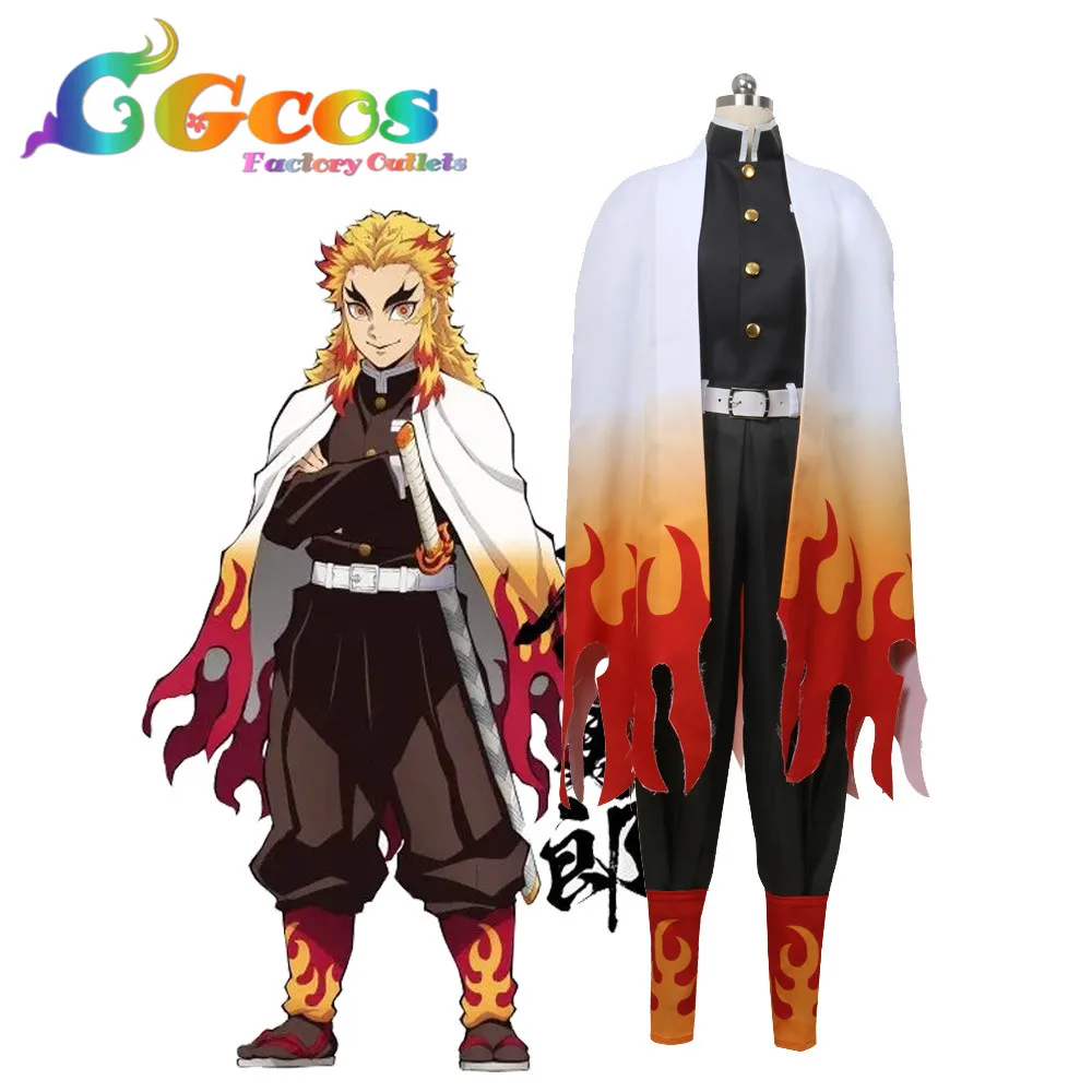 CGCOS Косплей Костюм DEMON SLAYER Kimetsu No Yaiba Rengoku Kyoujurou кимоно костюм для Хэллоуина и Рождества CG193