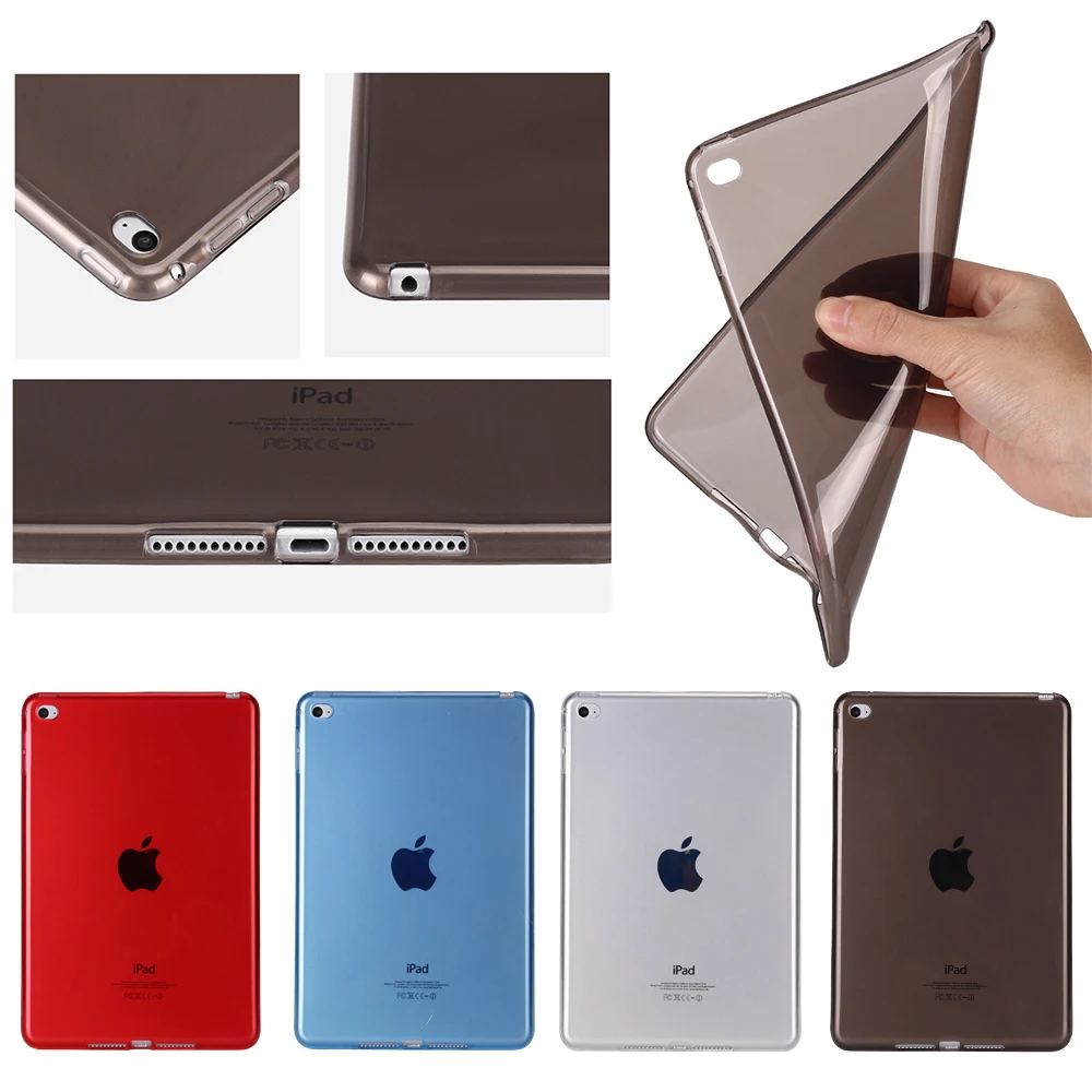 Конфеты прозрачный тонкий чехол из термопластичного полиуретана для iPad Pro 11 9,7 крышка пластыри на гелевой основе защитный чехол для iPad 2/3/4, 5, 6, Air1 Air2 Капа