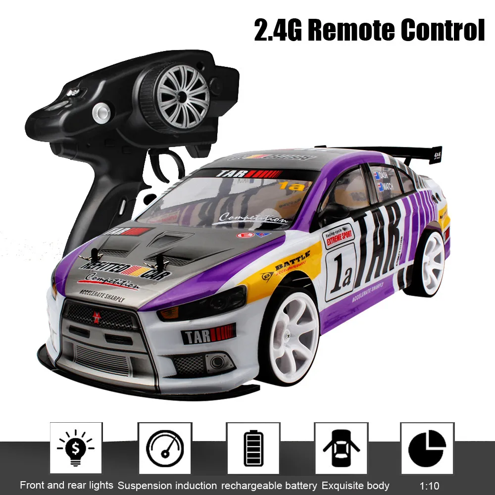 

1:10 70 км/ч 2,4G RC автомобиль 4WD двойной Батарея высокое Мощность светодиодный фар гоночный автомобиль грузовик дистанционного Управление трюк ...