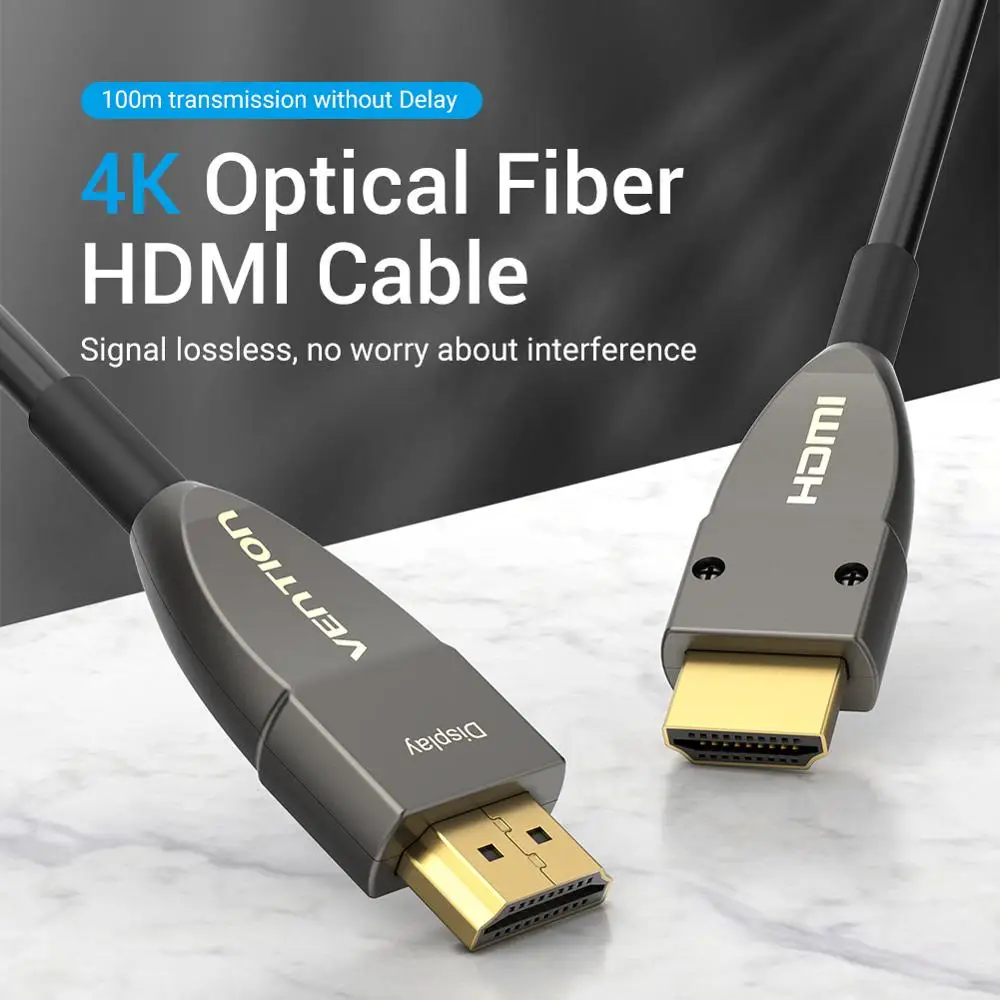 Оптоволоконный кабель HDMI 2 0 4K 60 Гц 18 Гбит/с HDR|Кабели VGA| |