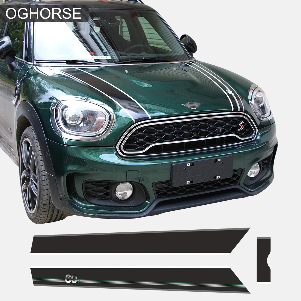 

Автомобильный капот багажник капот двигатель задний корпус полоса виниловая наклейка наклейки для BMW Mini Cooper Countryman F60 2017-подарки аксессуары