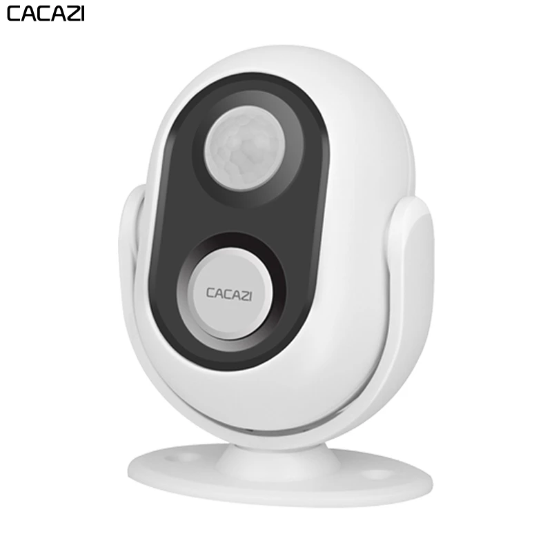 Беспроводной дверной звонок CACAZI инфракрасный датчик движения для домашнего