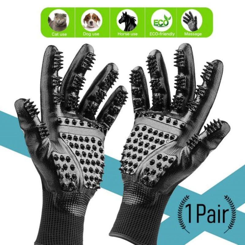 

Pet Grooming Glove for Cats Brush Fur hair Brush Gloves Cat Horse Comb for Pet Bath Clean Massage Hair Glove