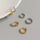 Женские серьги-кольца из серебра 925 пробы