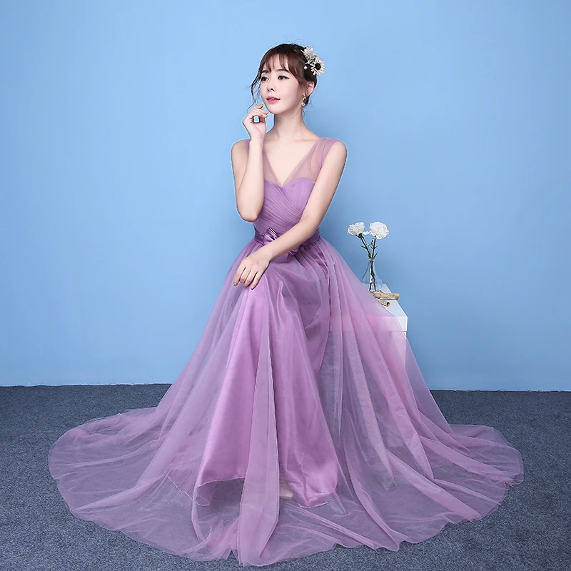 Элегантное платье подружки невесты в бургундском стиле розовый Vestido Azul Marino гость