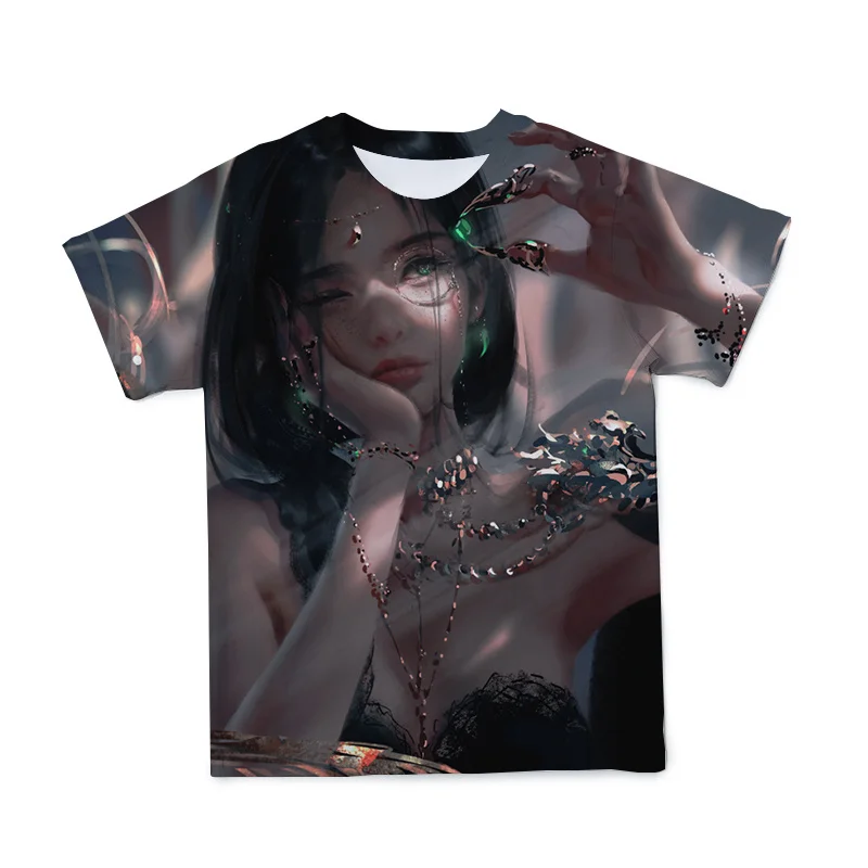 

Anime Ghost Blade O-Neck Women's T-shirt Hot Comics New Street Female/Male T Shirt Harajuku Kawaii Tops Summer Oversize Clothes
