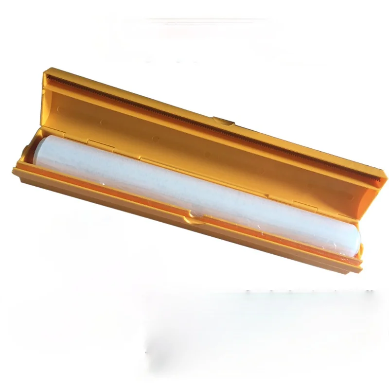 

Film Cutter Cling Wrap Dispenser Food Plastic Storage Cling Wrap Dispenser Yellow Frischhaltefolie Kitchen Accessories EI50BX