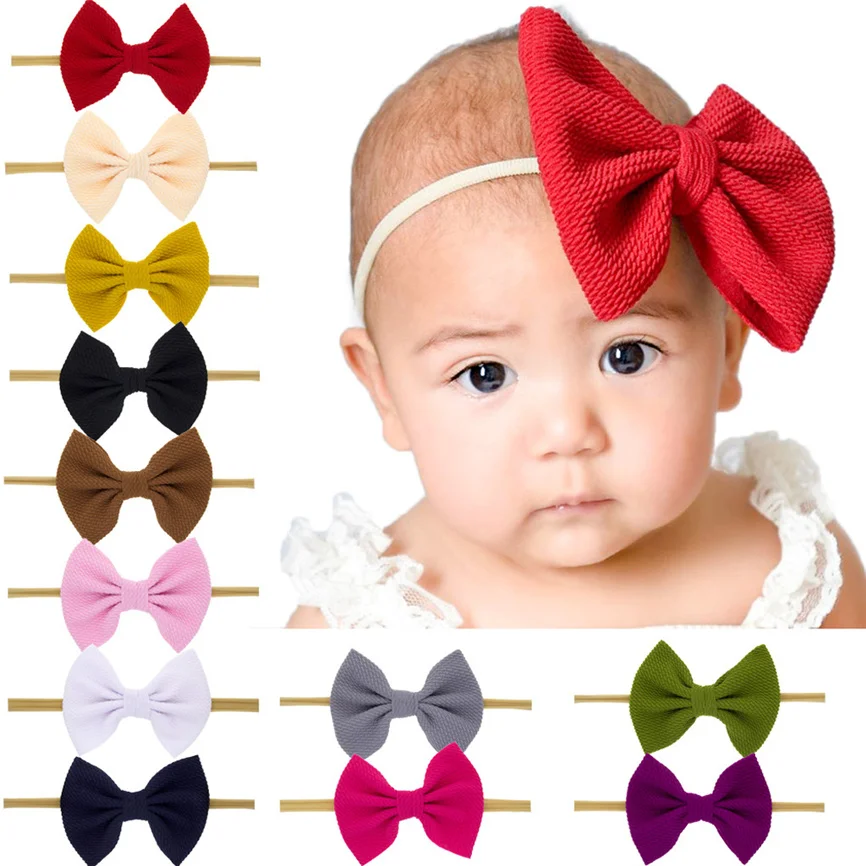 Baby Girl Headband BowKnot Newborn Toddler Kid Girls Bow Turban Headwear Accessories | Мать и ребенок