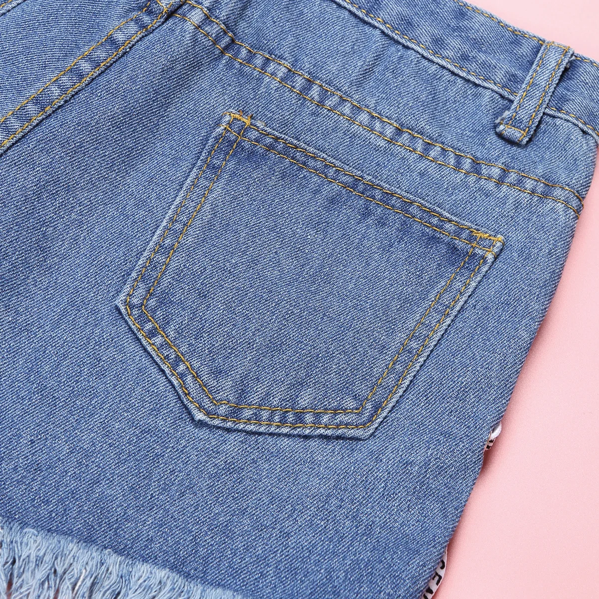 

2020 Women's Korean Style New Plus Size Tassel Burr Strap High Waist Denim Shorts Girls Summer Loose Slimming Hot Jeans Woman