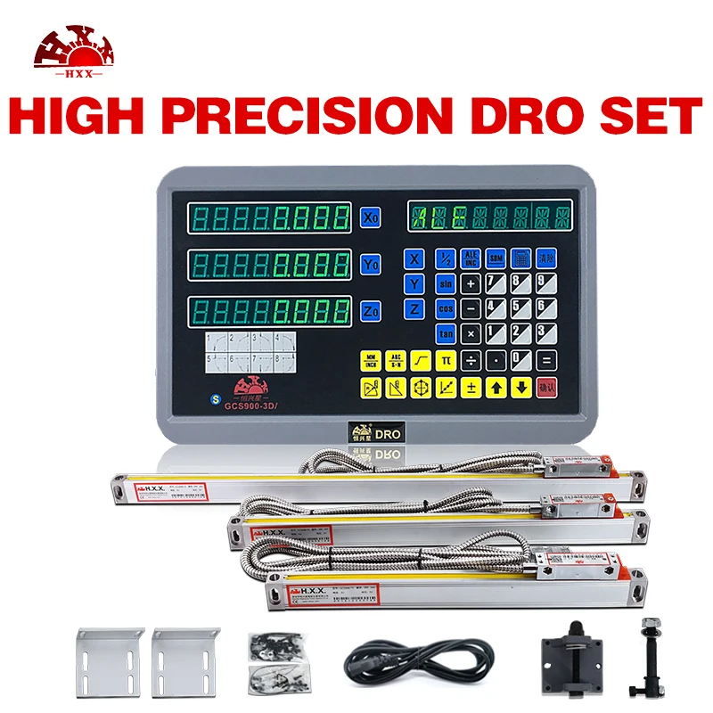 

Nice Value 5u 3pcs linear Glass Scale And 3Axis Digital Readout Dro LED Display For Measuring