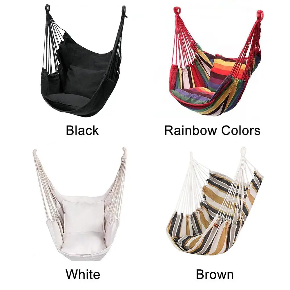 Подвесное кресло гамак с 2 подушками портативное туристическое для отдыха и