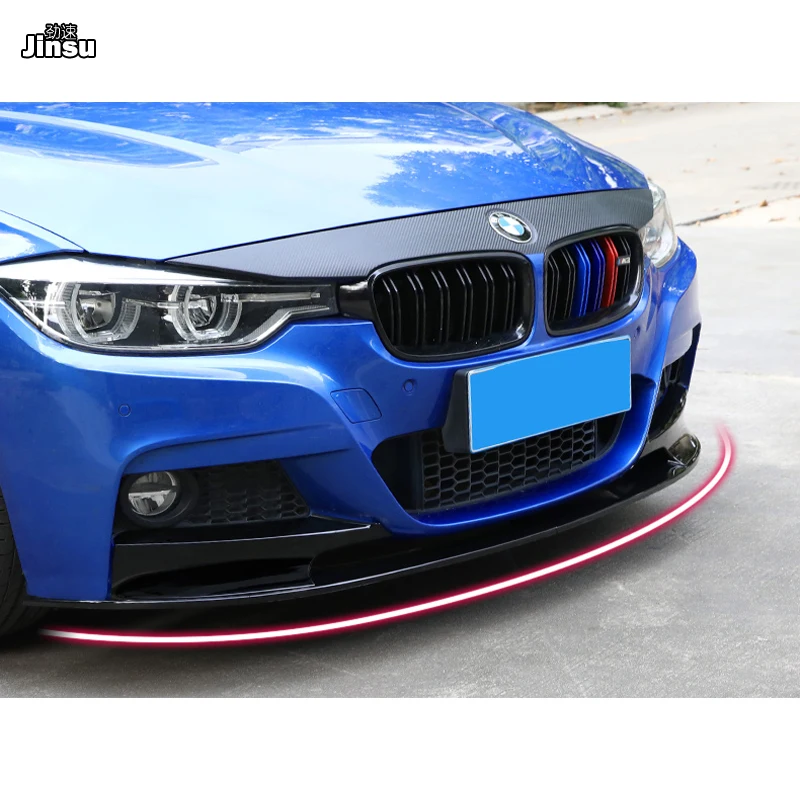 Глянцевый черный ABS передний бампер для губ BMW F30 3 серии M Стиль 2013 2018 подходит