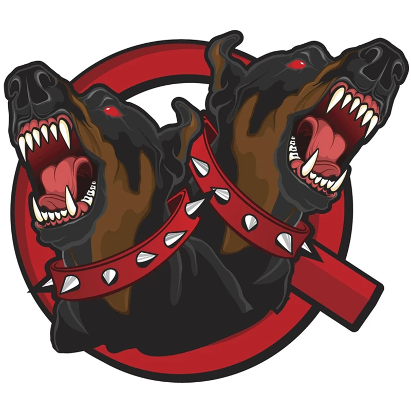 

Angry Doberman pinscher Dog breeds car stickers decal anime cute car accessories decoration pegatinas para coche Trolley
