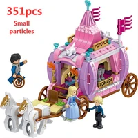 1104 small particles assembled splicing building blocks toy royal carriage childrens educational girl exclusive gift