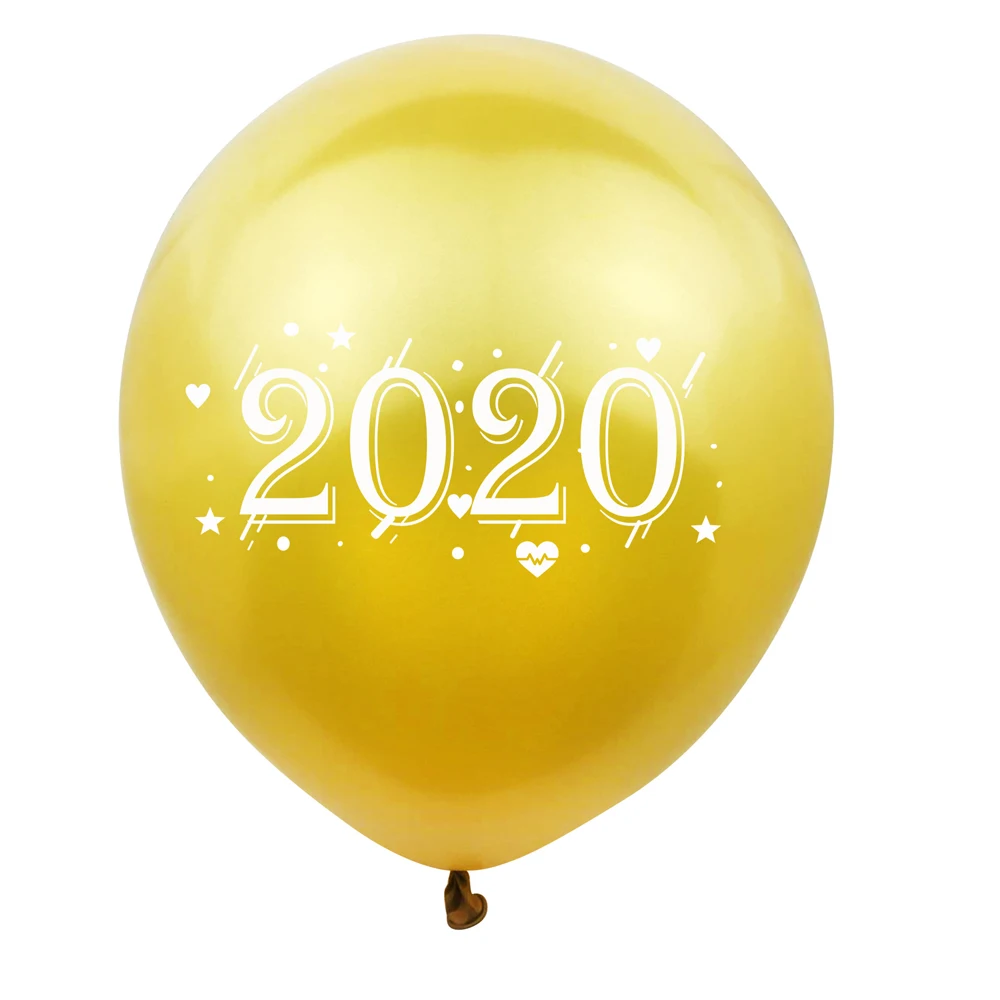 10 шт./лот 12 дюймов латексные шары номер 2020 воздушных шаров желтое красное зеленое