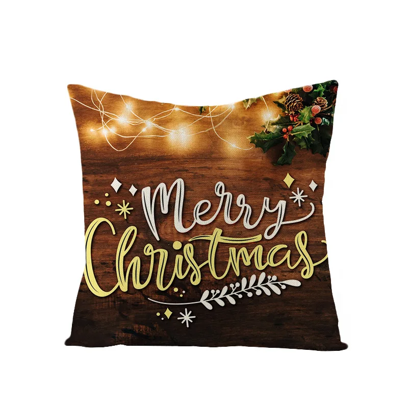 Christmas cushion cover 45*45 Pillowcase Cartoon Snowman sofa cushions Pillow cases Cotton Linen pillow covers Home Decor 0263 | Дом и сад