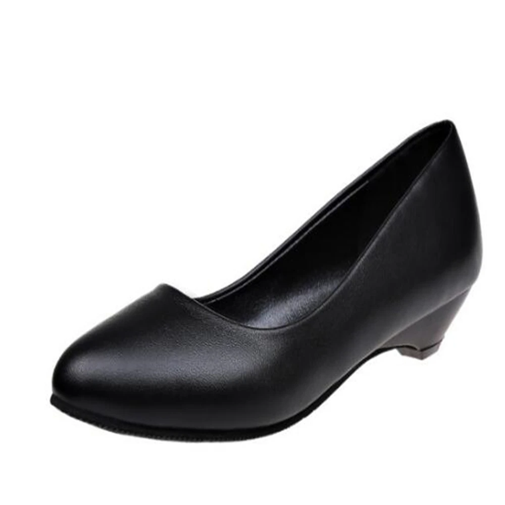 Женские классические туфли на высоком каблуке с закрытым носком женские черные