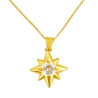 vamoosy luxury vintage star shape necklaces feminia women link chain choker wedding bridal 24k gold jewelry pendant wholesale