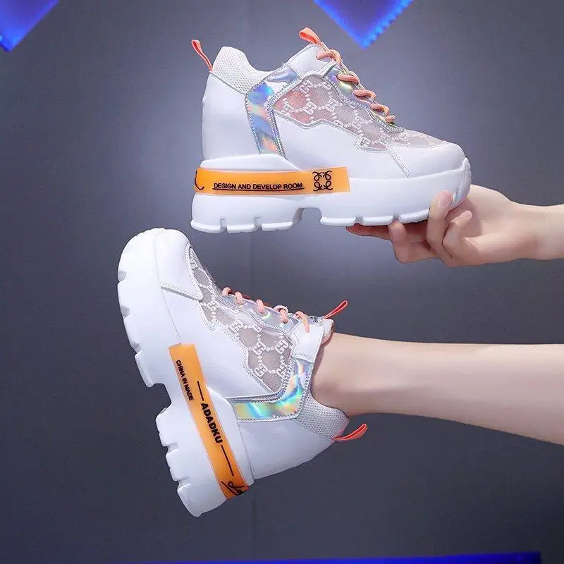 

Net red super fire dad shoes women's fashion 2021 summer new versatile, thick bottom muffin breathable net shoes 10cm