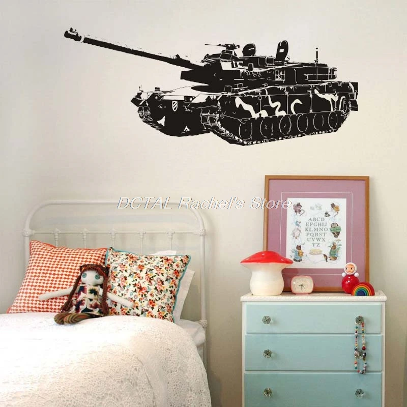 K2 Main Battle Tank Wall Sticker Military Weapon Decal Vinyl Sticker House Murals For Kids Room Decoration