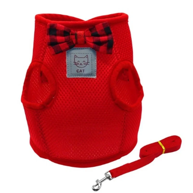 Воздухопроницаемая шлейка поводок для кошек сетчатая одежда котят маленьких