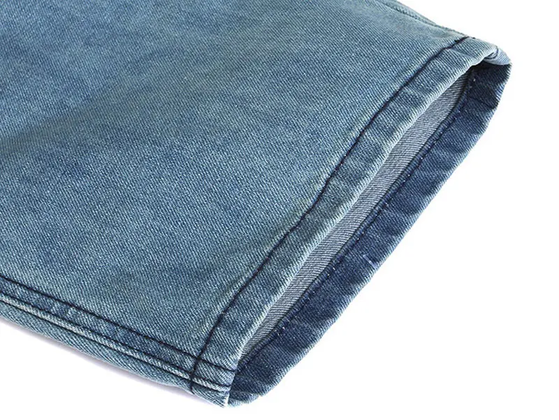 Autumn Large Men Jeans Cowboy Straight Loose Harem Denim Pants Casual Cotton Loose Wide Leg Trousers Blue Plus Size 30-46