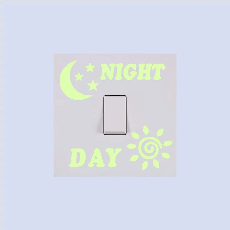 Солнце Луна звезды светится в темноте стикер на стену s День и ночь светящиеся