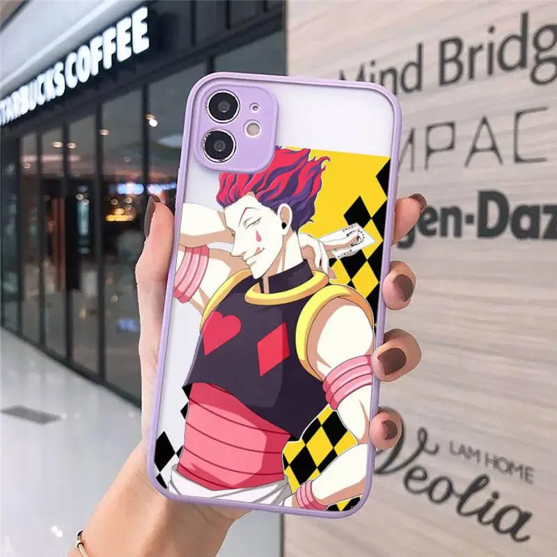 

Hisoka Anime Hunter X hunter Phone Cases matte transparent For iphone 7 8 11 12 plus mini x xs xr pro max luxury brand cover