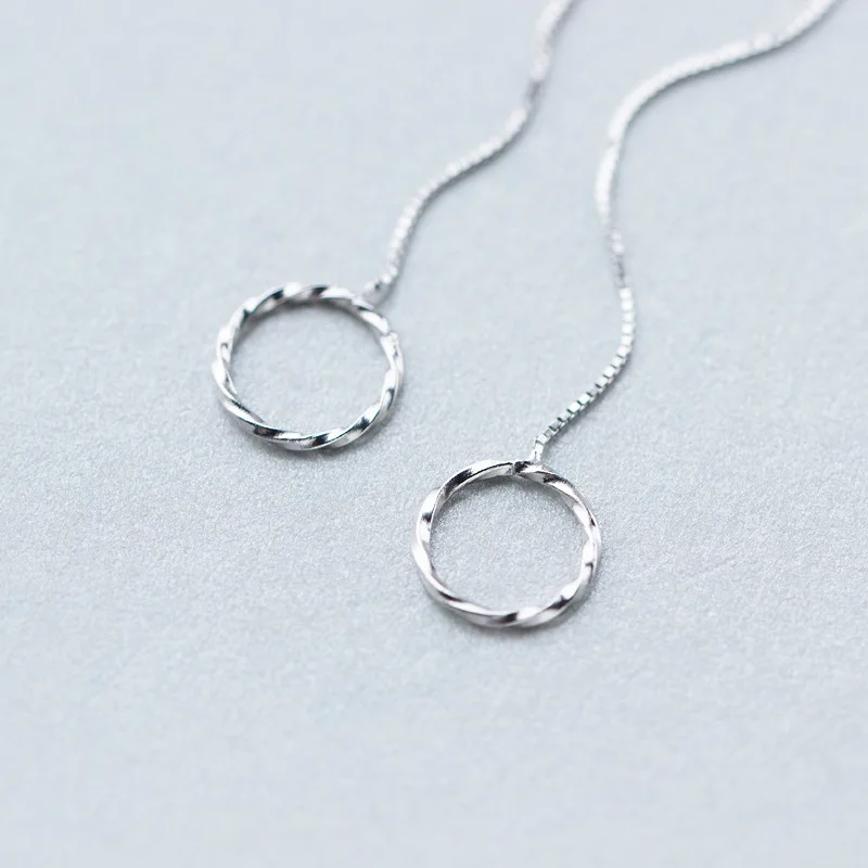 Женские сережки подвески Trusta однотонные круглые серьги из 100% натурального