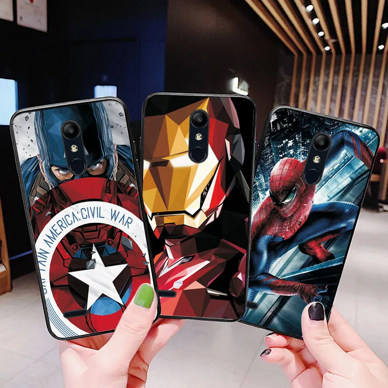 Для LG K8 K10 чехол K4 Горячая Мстители Железный человек черный ТПУ бампер для LG K12 K11 PLUS X4 K40 чехол для телефона силиконовый