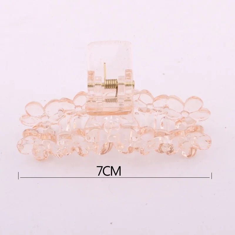 Модный женский однотонный прозрачный зажим для волос конского хвоста верхняя