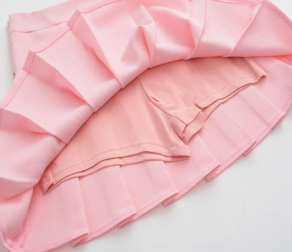 Милая короткая плиссированная юбка для женщин 2021 мини с высокой талией белые