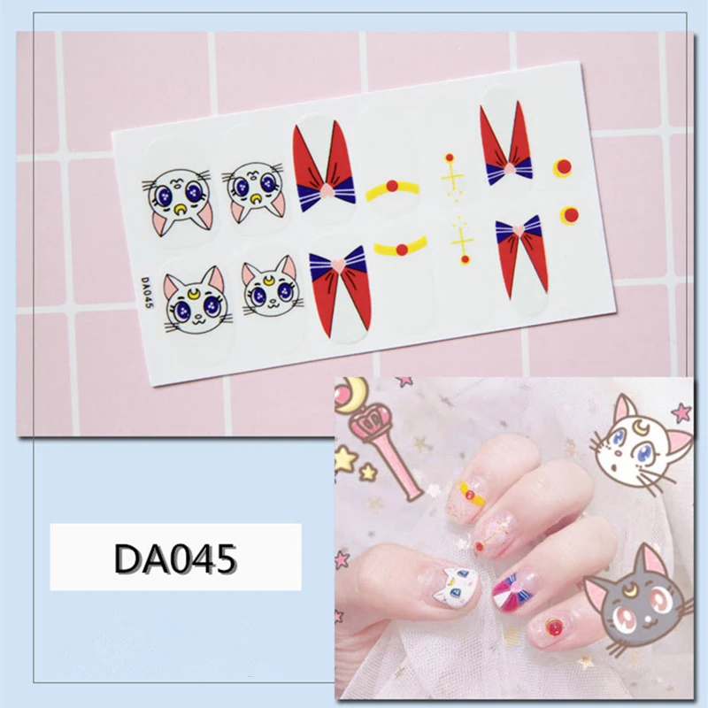 Горячее предложение 1 лист клейкий лак для ногтей стикер Блестящие полоски