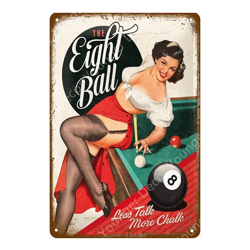 YD3170EI Винтаж ретро сексуальная леди Pin Up девушка живопись оловянные знаки металлический плакат стикер стены бар кофе дом клуб домашний декор YI-076 - Цвет: YD3170EI