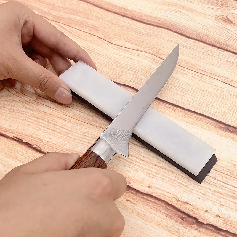 Острый точильный камень для ножей Кухонное основание с натуральным агатом