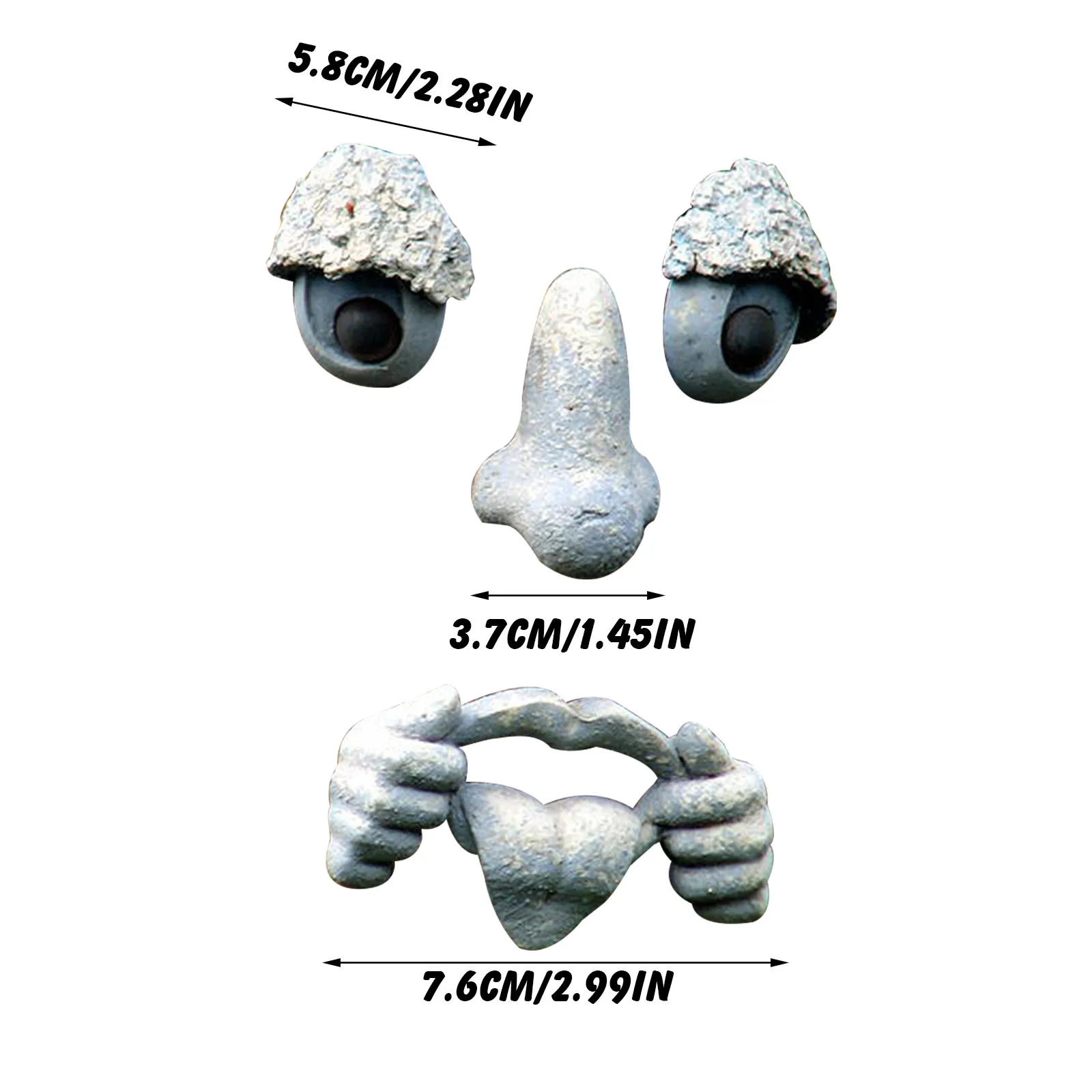 

Creative 1pc Garden Bark Ghost Face Facial Features Decoration For Party Easter Props Funny Face Shaped Tree Monsters Ornaments