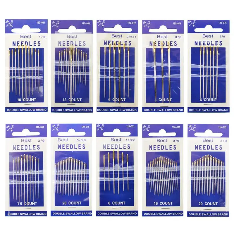 

Multi-size Sewing Needle Stainless Steel Golden Tail Embroidery Fabric Cross Stitch Needles Kit Tools Sewing Handmade Needles
