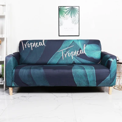 1 шт. чехол для дивана хлопковый комплект эластичный чехлы гостиной Зеленый лист